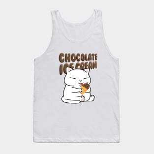 Chubby Cat Chocolate Ice Cream Tank Top